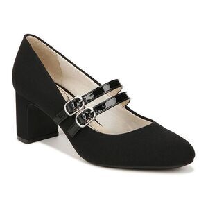New LifeStride True Mary Jane Block Heel Pump 8.5 Black Comfort Soft Academia